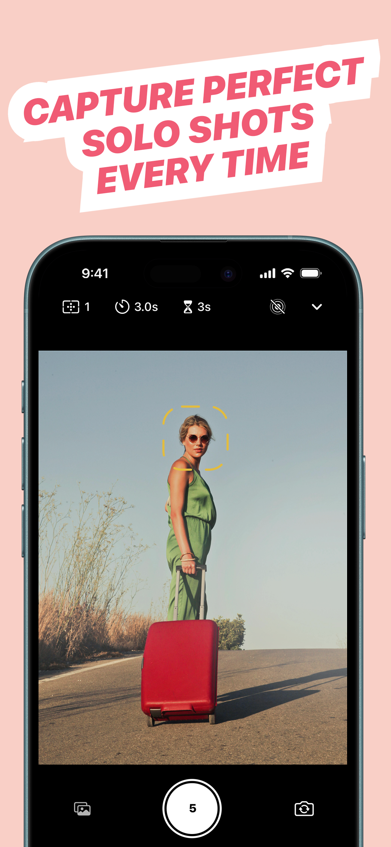 Burst mode photo sequence for group photos in Tripix Cam